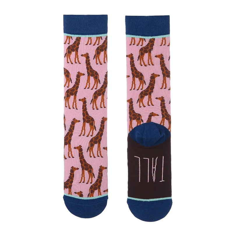 Fashion Colorful Autumn Winter Stocking Women's Socks Plant Hedgehog Slothsi Cotton Socks Personality Straight Trendy Socks - Image 23