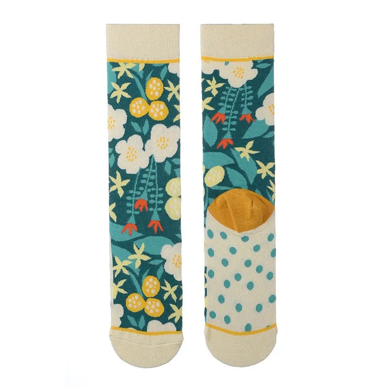 Fashion Colorful Autumn Winter Stocking Women's Socks Plant Hedgehog Slothsi Cotton Socks Personality Straight Trendy Socks - Image 25