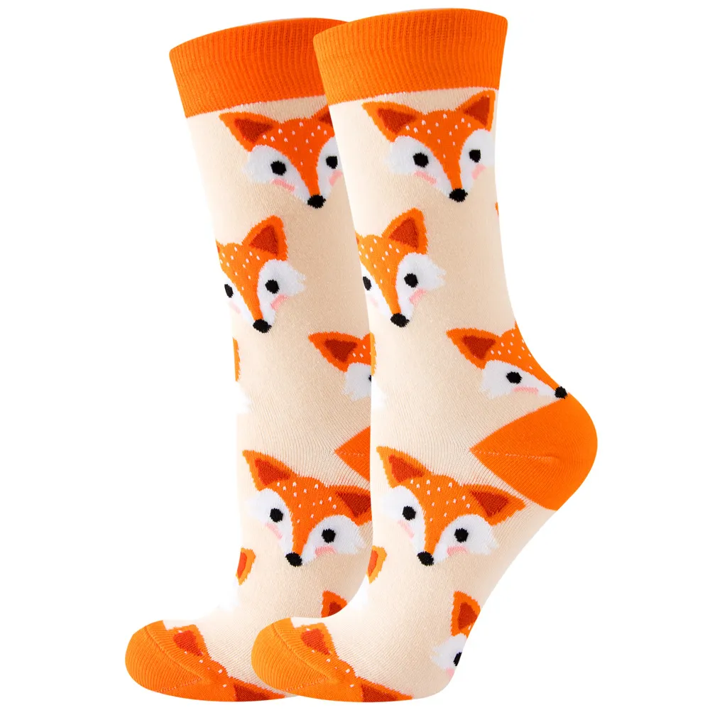 Fashion Colorful Autumn Winter Stocking Women's Socks Plant Hedgehog Slothsi Cotton Socks Personality Straight Trendy Socks - Image 27