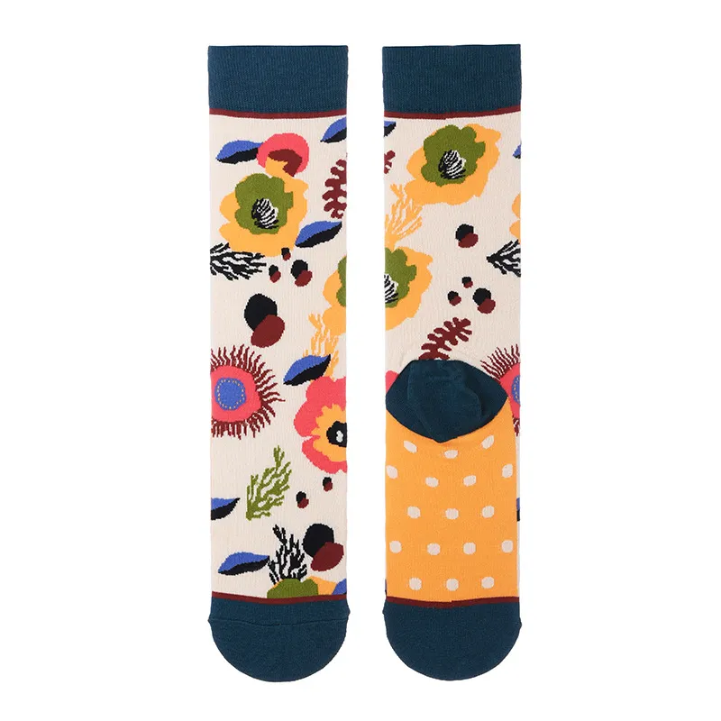 Fashion Colorful Autumn Winter Stocking Women's Socks Plant Hedgehog Slothsi Cotton Socks Personality Straight Trendy Socks - Image 28