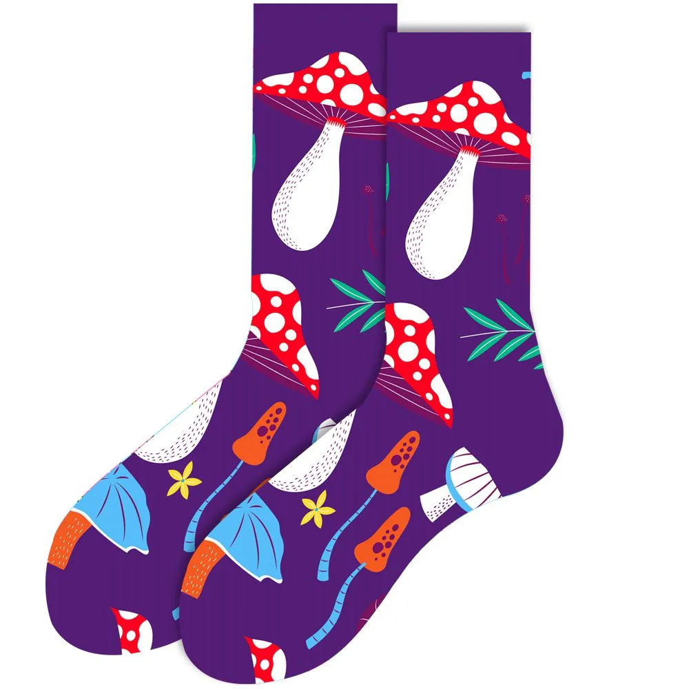 Fashion Colorful Autumn Winter Stocking Women's Socks Plant Hedgehog Slothsi Cotton Socks Personality Straight Trendy Socks - Image 29