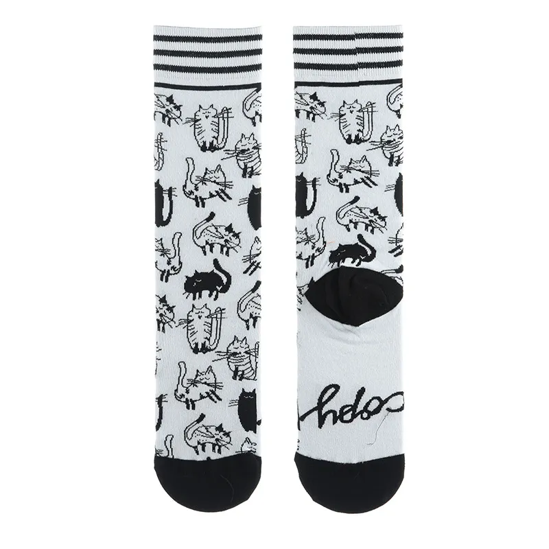 Fashion Colorful Autumn Winter Stocking Women's Socks Plant Hedgehog Slothsi Cotton Socks Personality Straight Trendy Socks - Image 32