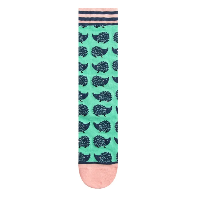 Fashion Colorful Autumn Winter Stocking Women's Socks Plant Hedgehog Slothsi Cotton Socks Personality Straight Trendy Socks - Image 7