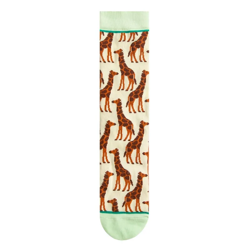 Fashion Colorful Autumn Winter Stocking Women's Socks Plant Hedgehog Slothsi Cotton Socks Personality Straight Trendy Socks - Image 8