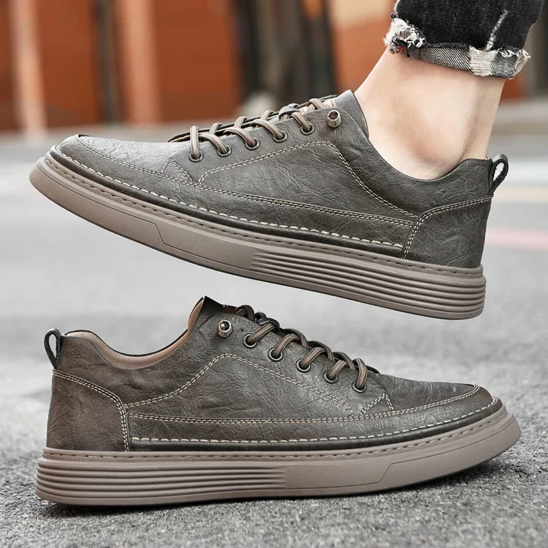 Fashion Handmade Brand Men Casual Shoes Genuine Leather Men Flats Soft Oxford Shoes Luxury Quality Outdoor Shoes Men Sneakers - Image 3