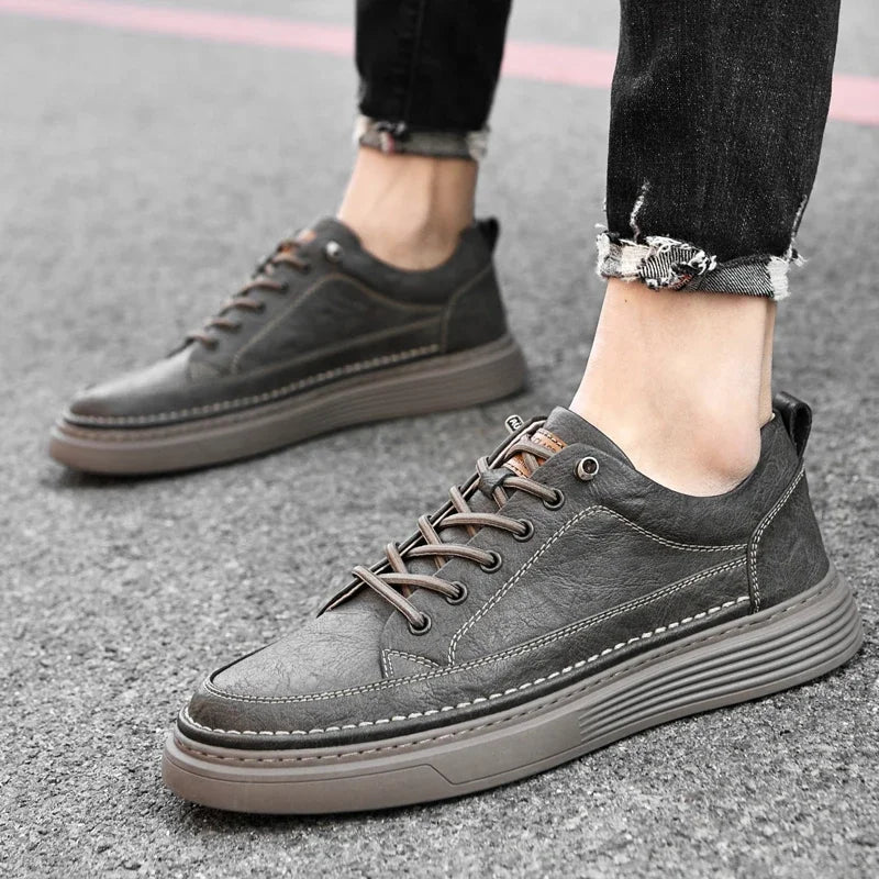 Fashion Handmade Brand Men Casual Shoes Genuine Leather Men Flats Soft Oxford Shoes Luxury Quality Outdoor Shoes Men Sneakers - Image 4