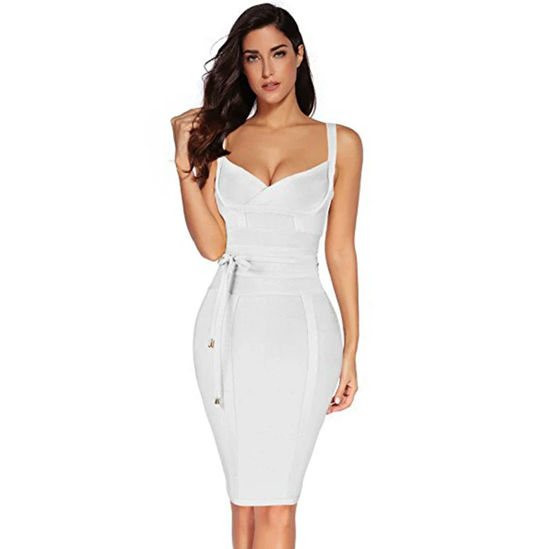Fashion Lady Series Belt Sexy Knitting Dress - Image 5
