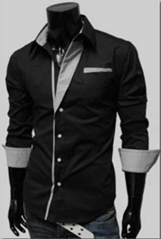 Fashion Men Casual Shirts Stripe Spring Autumn Slim Fit Long Sleeve Shirt Man Male White Shirt Tops Men's Clothing - Image 2