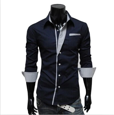 Fashion Men Casual Shirts Stripe Spring Autumn Slim Fit Long Sleeve Shirt Man Male White Shirt Tops Men's Clothing - Image 3