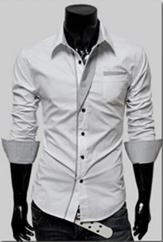 Fashion Men Casual Shirts Stripe Spring Autumn Slim Fit Long Sleeve Shirt Man Male White Shirt Tops Men's Clothing - Image 4