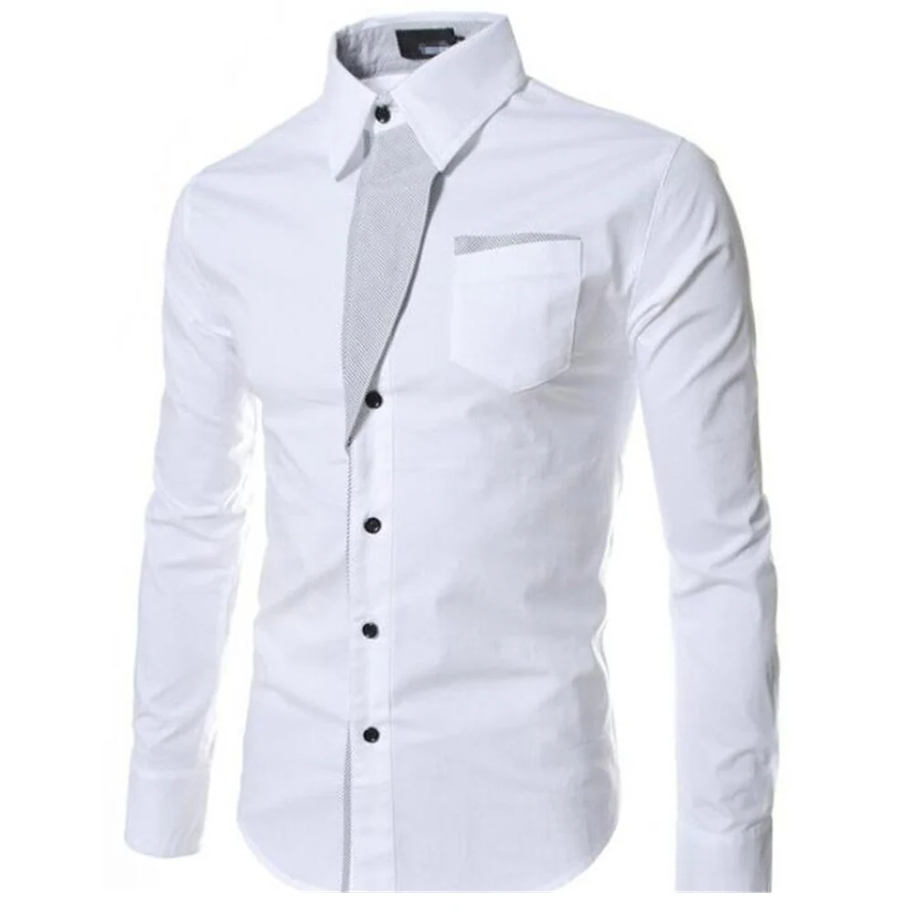 Fashion Men Casual Shirts Stripe Spring Autumn Slim Fit Long Sleeve Shirt Man Male White Shirt Tops Men's Clothing - Image 8