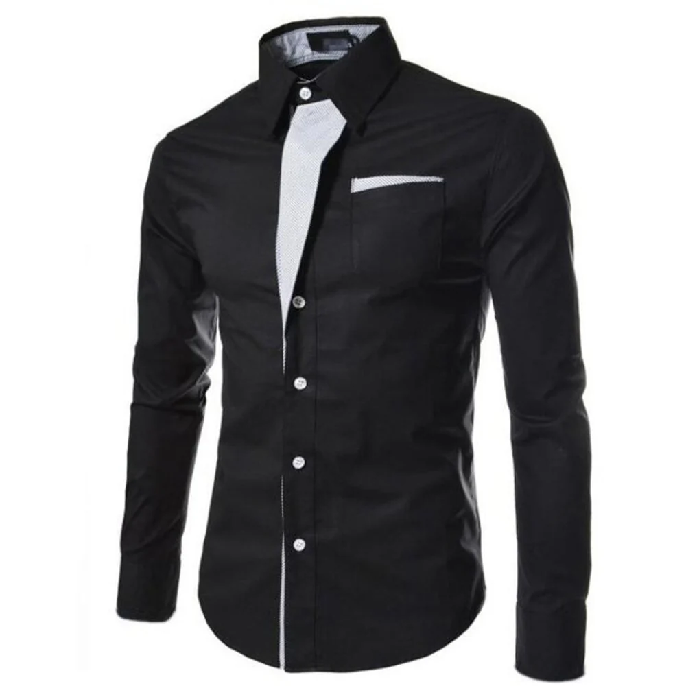 Fashion Men Casual Shirts Stripe Spring Autumn Slim Fit Long Sleeve Shirt Man Male White Shirt Tops Men's Clothing - Image 9