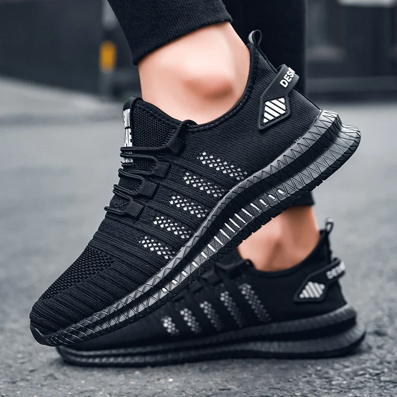 Fashion Men Sneakers Mesh Casual Shoes Lac-up Breathable Lightweight Walking Sneakers Men Shoes Plus Size Summer Tenis Shoes - Image 2