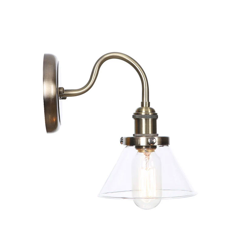 Fashion Minimalist Study Bedside Modern Retro Industrial Style Iron Art Electroplating Machinery Single Section Decorative Bronze Wall Lamp - Image 3