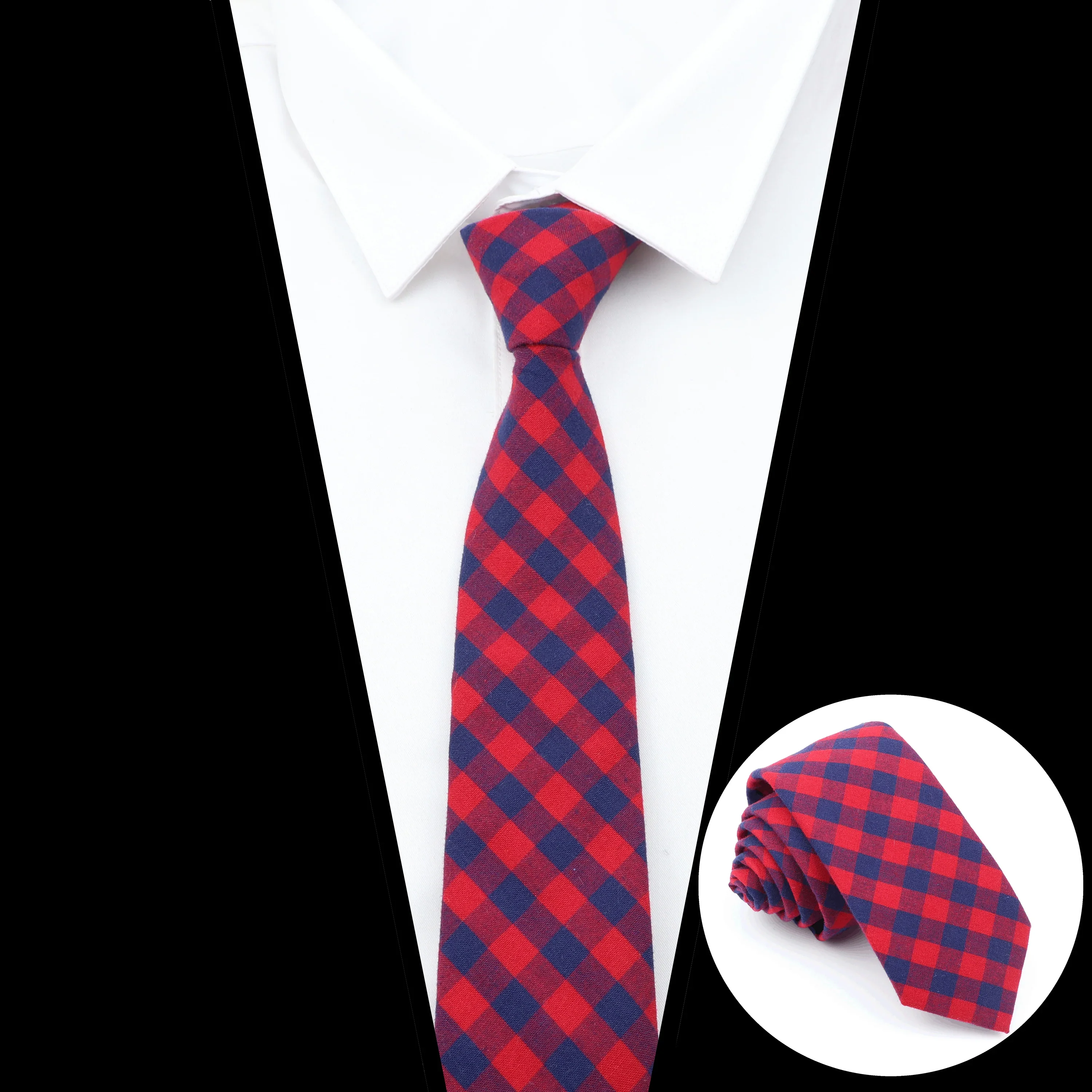 Fashion Plaid Tie For Men Women Colorful Skinny Cotton Necktie For Wedding Bussiness Casual Man's Neckties Suits Flower Cravat - Image 4