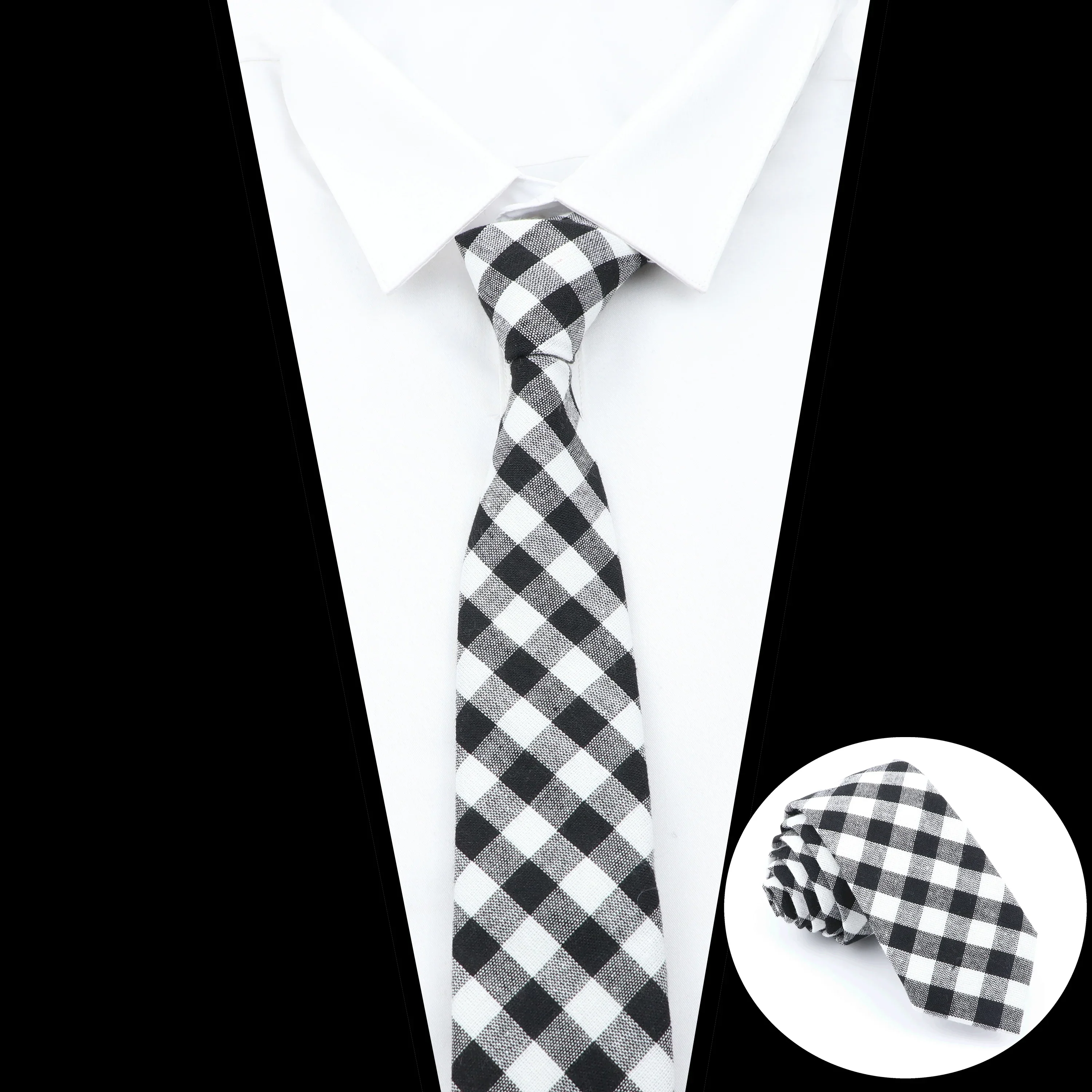 Fashion Plaid Tie For Men Women Colorful Skinny Cotton Necktie For Wedding Bussiness Casual Man's Neckties Suits Flower Cravat - Image 5