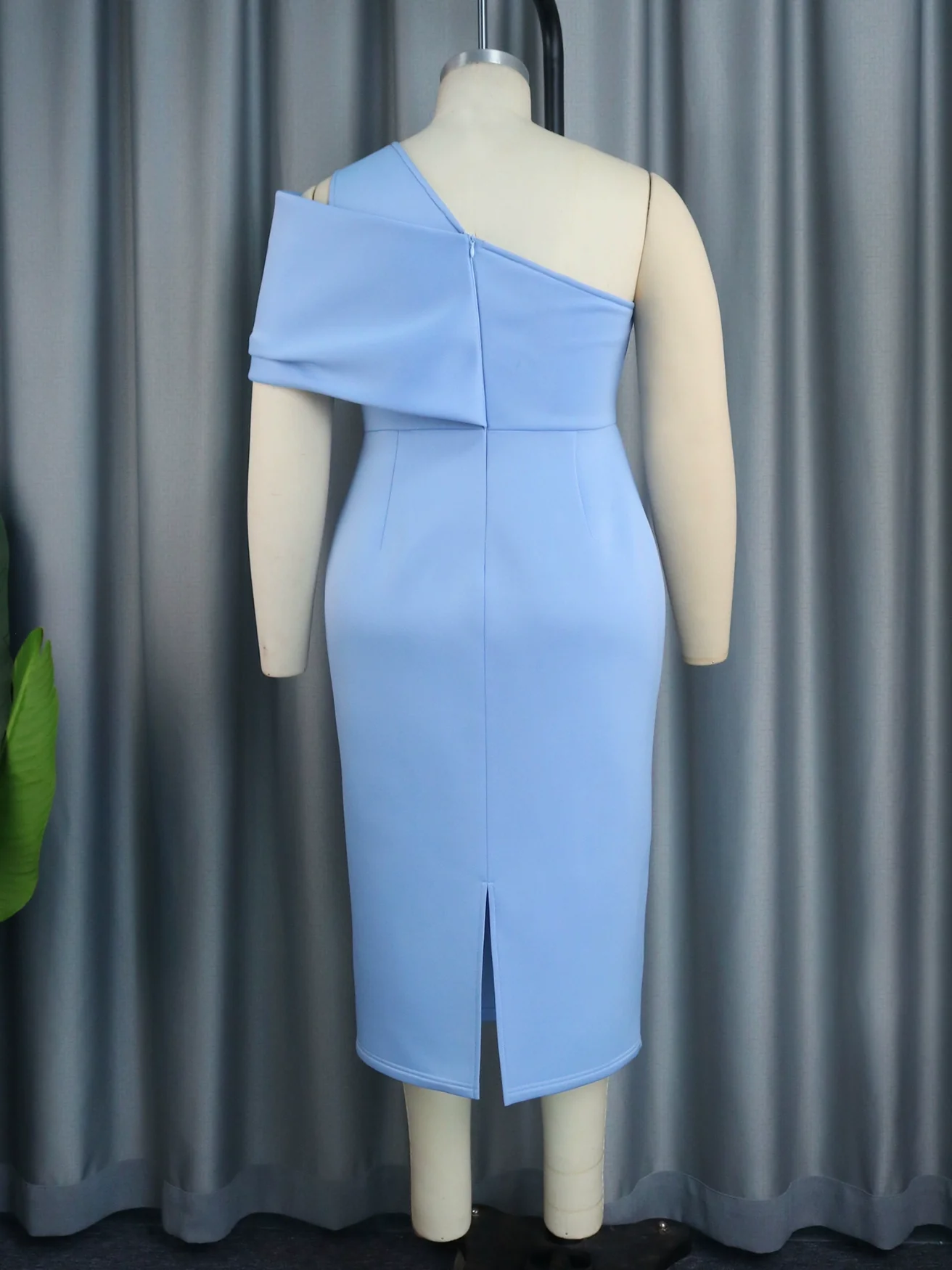 Fashion Plus Size Elegant Graceful Style One Shoulder Dress Dress plus Size Party Dress Women - Image 3