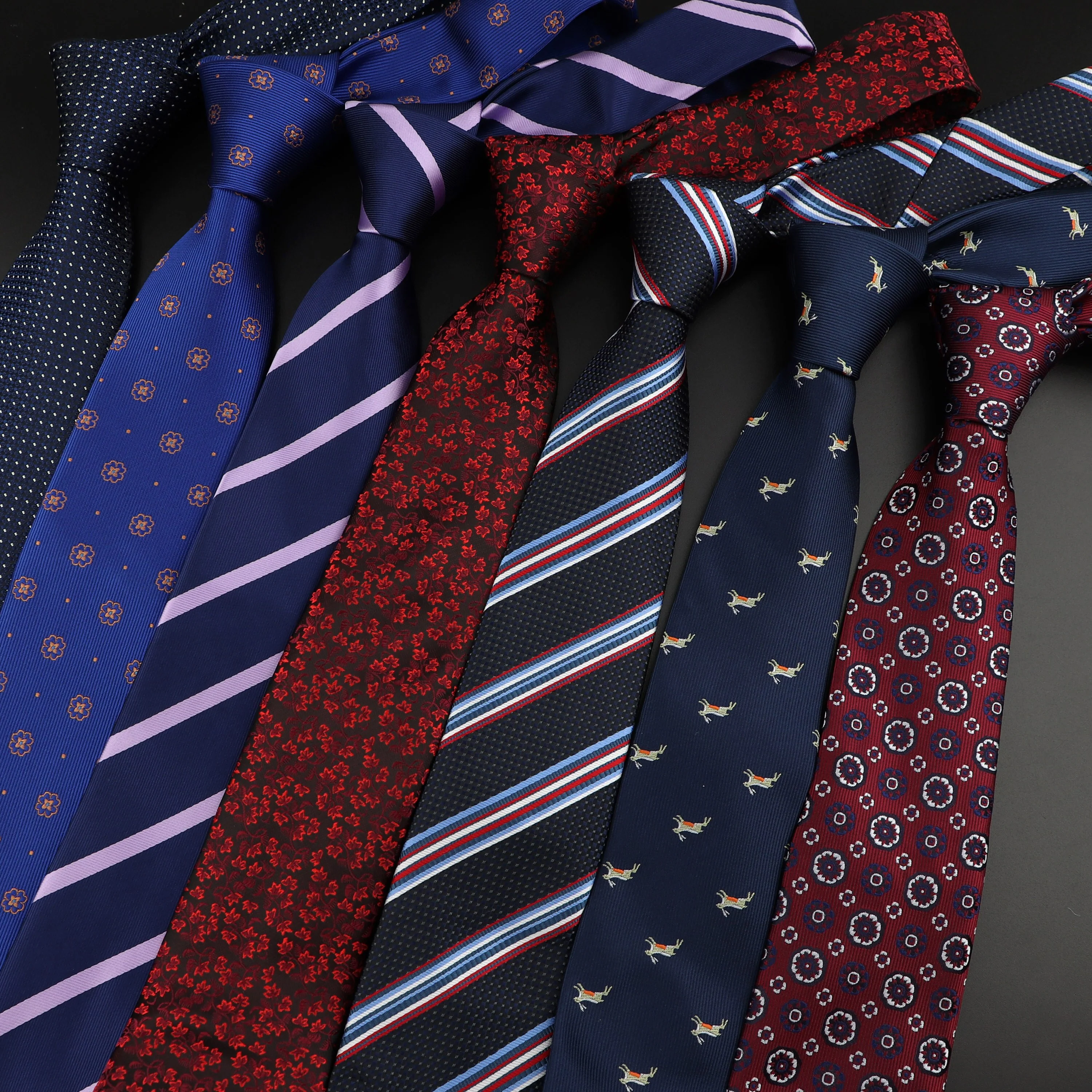 Fashion Polyester Necktie For Men Business Meeting Gravatas Homens Men's Formal 7cm Slim Striped Solid Tie Shirt Accessories Lot - Image 4