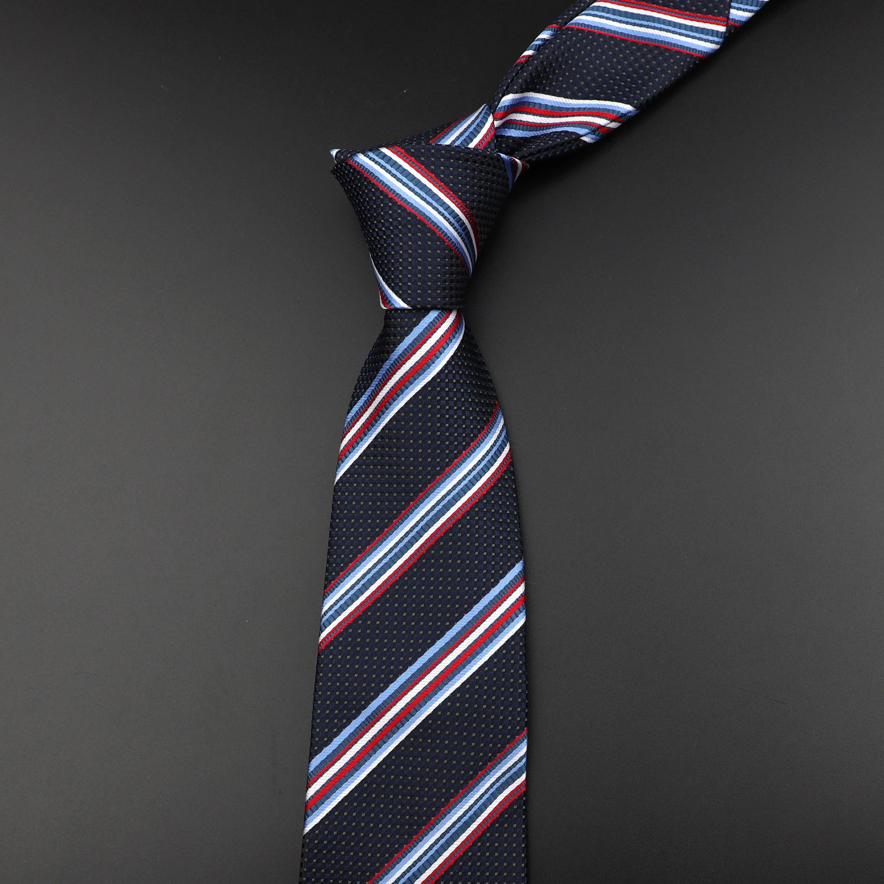 Fashion Polyester Necktie For Men Business Meeting Gravatas Homens Men's Formal 7cm Slim Striped Solid Tie Shirt Accessories Lot - Image 9