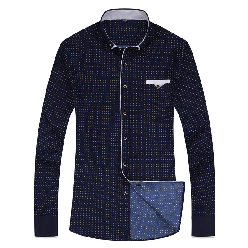 Fashion Print Casual Men Long Sleeve Button Shirt Stitching Pocket Design Fabric Soft Comfortable For Men Dress Slim Fit 4XL 8XL - Image 11