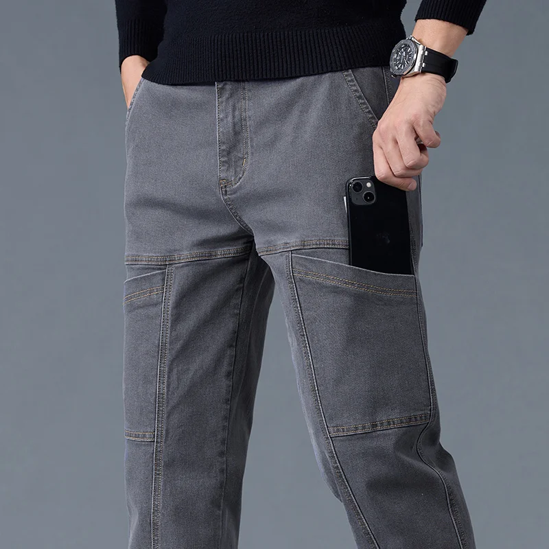 Fashion Print Six-Pocket Jeans Small Straight Cut Style Men's Casual Comfortable Fit Clothing - Image 15