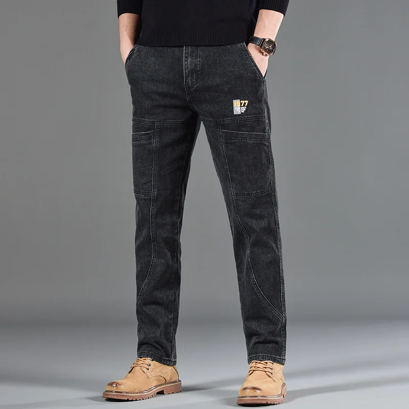 Fashion Print Six-Pocket Jeans Small Straight Cut Style Men's Casual Comfortable Fit Clothing - Image 10