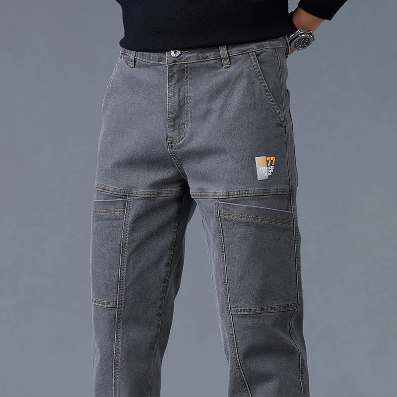 Fashion Print Six-Pocket Jeans Small Straight Cut Style Men's Casual Comfortable Fit Clothing - Image 13