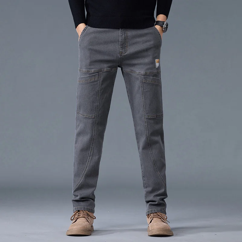 Fashion Print Six-Pocket Jeans Small Straight Cut Style Men's Casual Comfortable Fit Clothing - Image 16