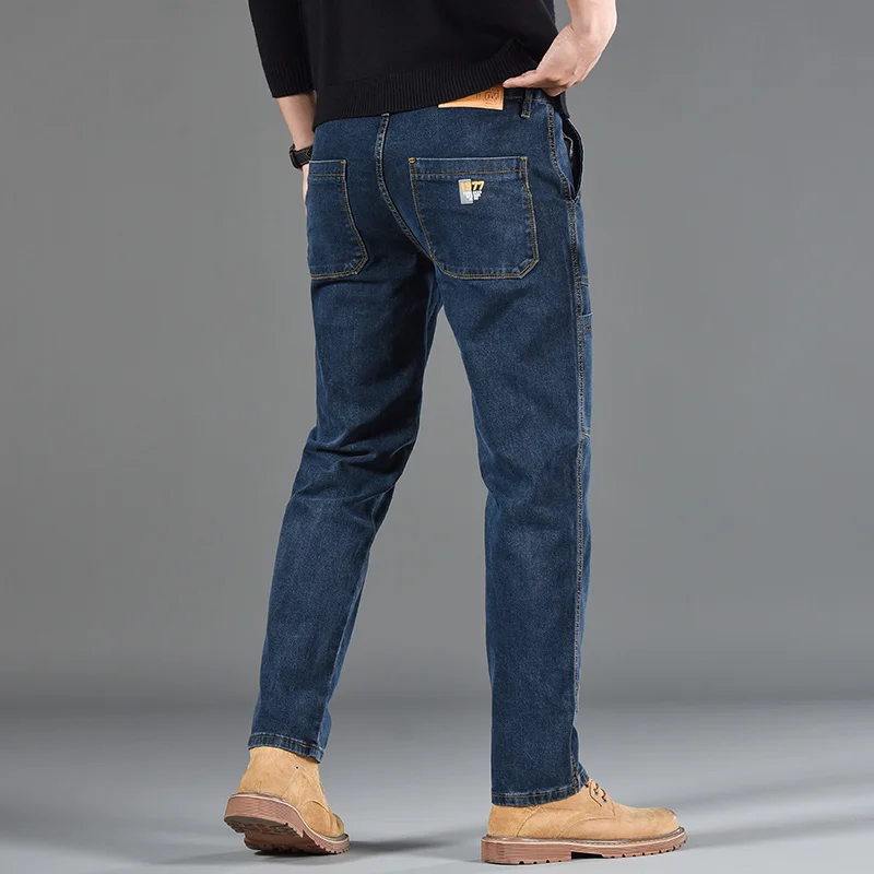 Fashion Print Six-Pocket Jeans Small Straight Cut Style Men's Casual Comfortable Fit Clothing - Image 2