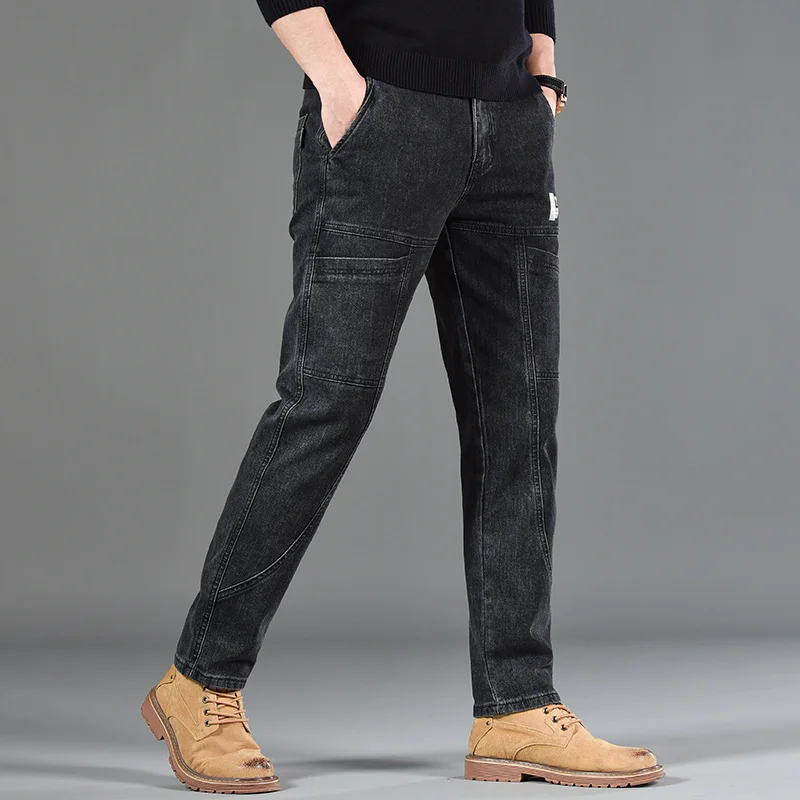Fashion Print Six-Pocket Jeans Small Straight Cut Style Men's Casual Comfortable Fit Clothing - Image 7