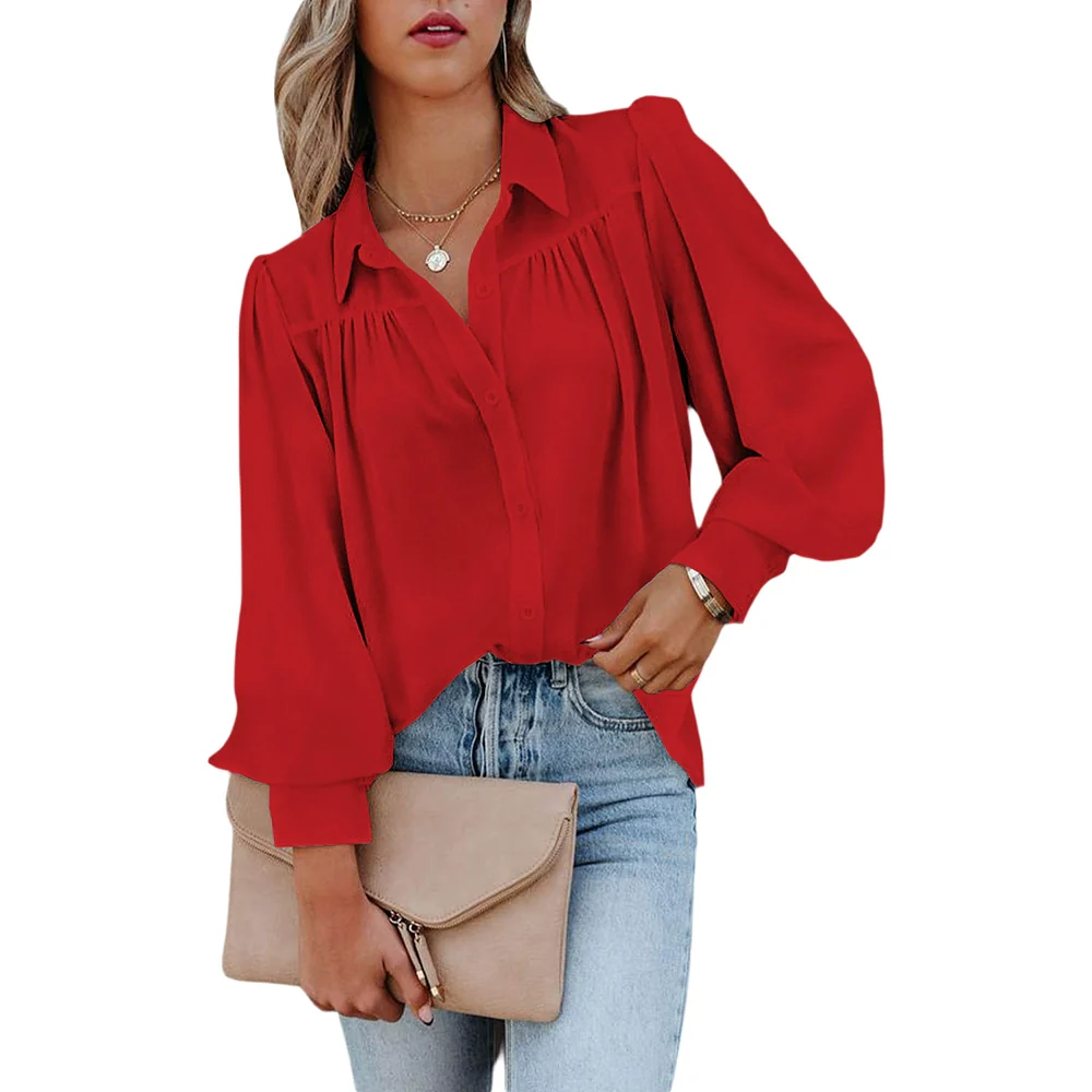 Fashion Pure Color Thin Loose Easiest for Match Long Sleeves Pullover - Image 16