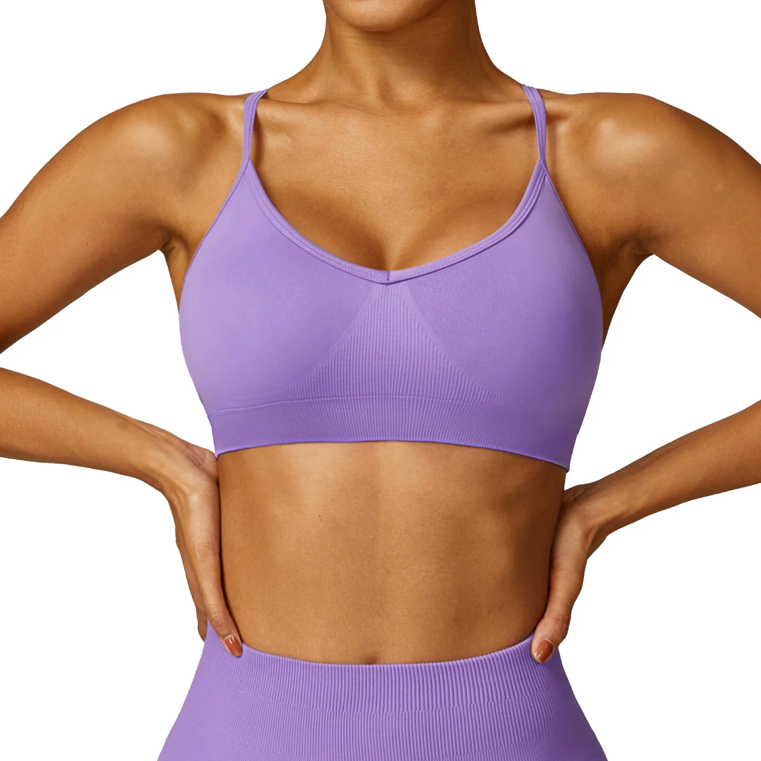 Fashion Seamless Beauty Back Yoga Bra Quick-Drying Tight Sports Underwear Outdoor All-Matching Workout Clothes for Women with Chest Pad - Image 5