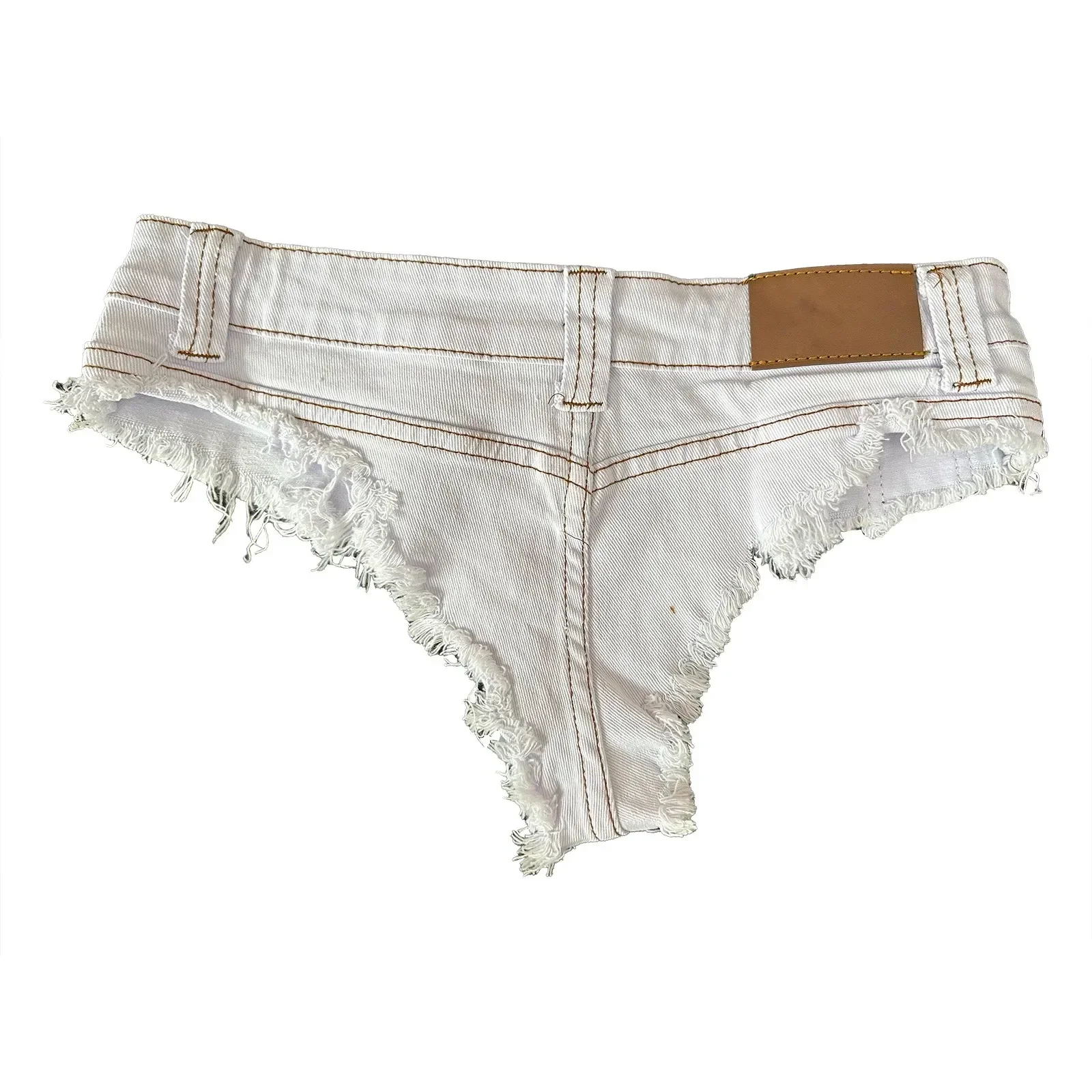 Fashion Sexy Holiday Beach Shorts Denim Thongs For Beach Summer Holiday Wear For Ladies Hot Pants Mid Waist Female Clothes - Image 3
