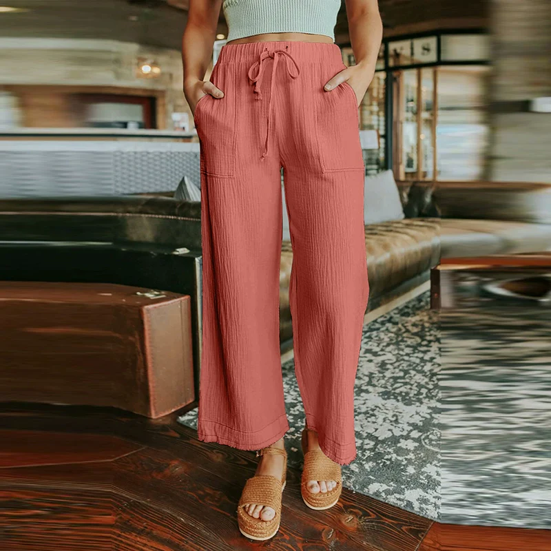 Fashion Simple Lace Nine Points Trendy Loose Loose Pants - Image 12