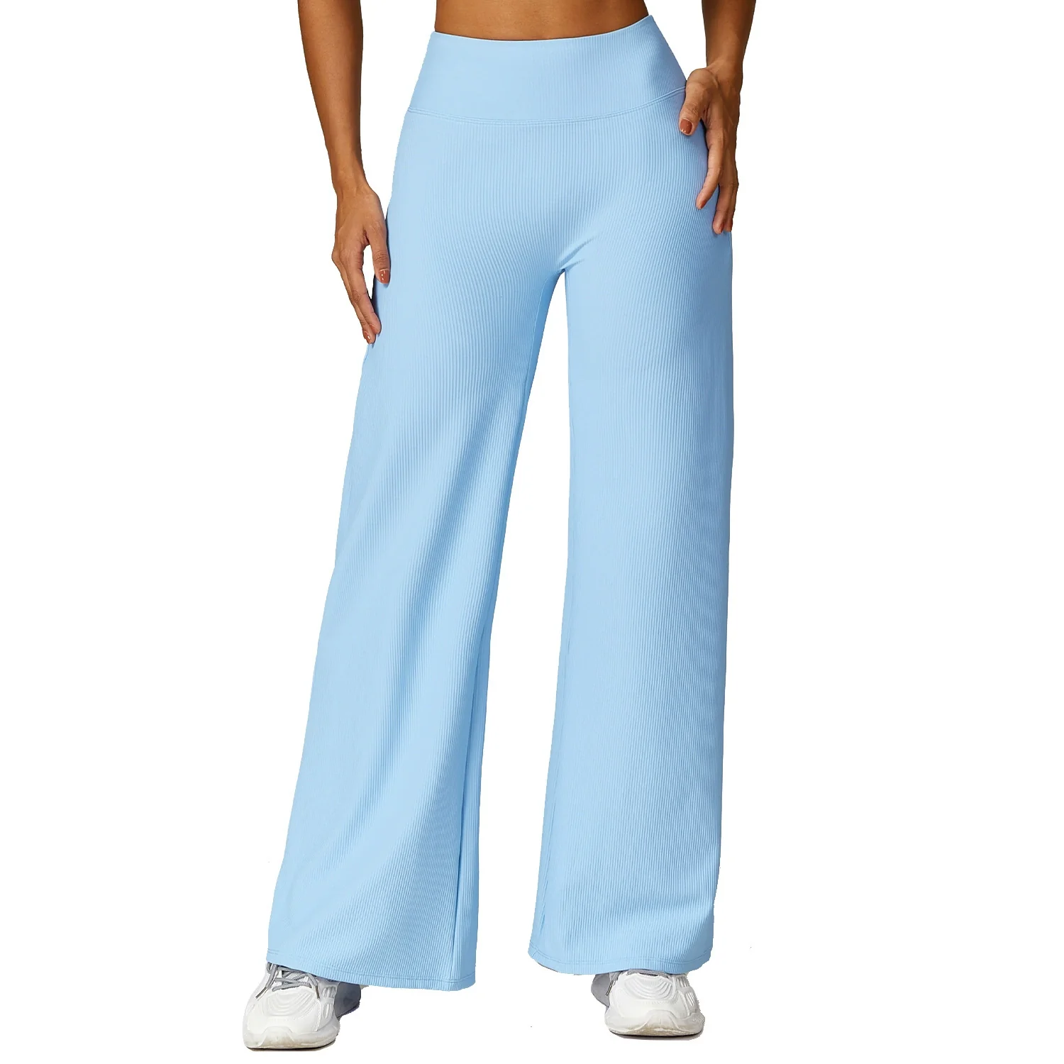 Fashion Thread High Waist Casual Pants Women's All-Matching Outer Wear Straight Wide Leg Pants Quick-Drying Loose Track Pants - Image 5