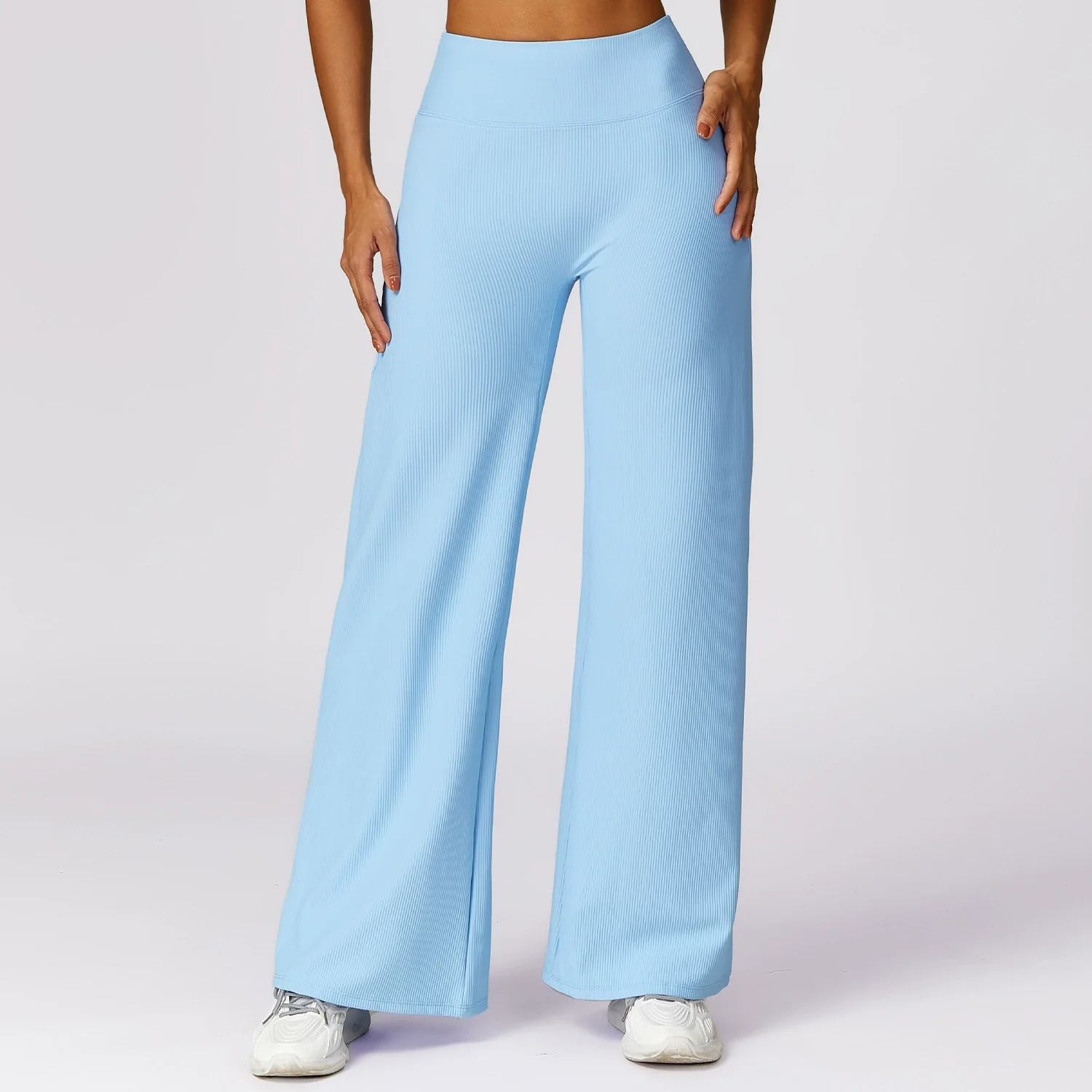Fashion Thread High Waist Casual Pants Women's All-Matching Outer Wear Straight Wide Leg Pants Quick-Drying Loose Track Pants - Image 7