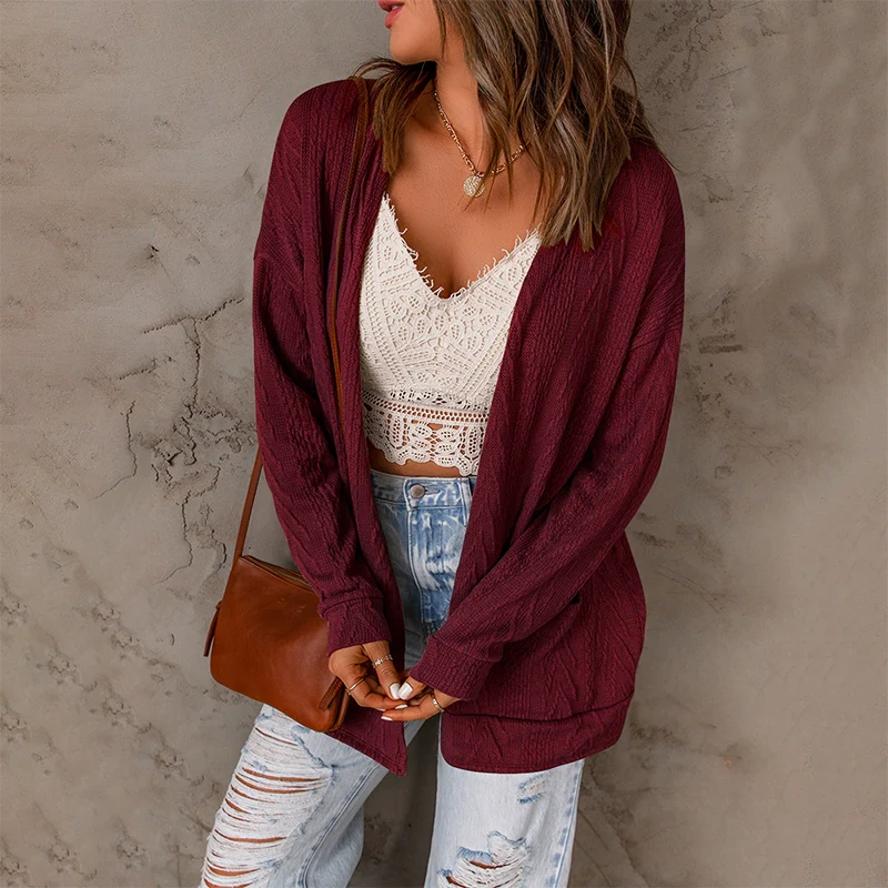 Fashion Wind Stylish Cardigan Warm Long Sleeves Knitwear - Image 2