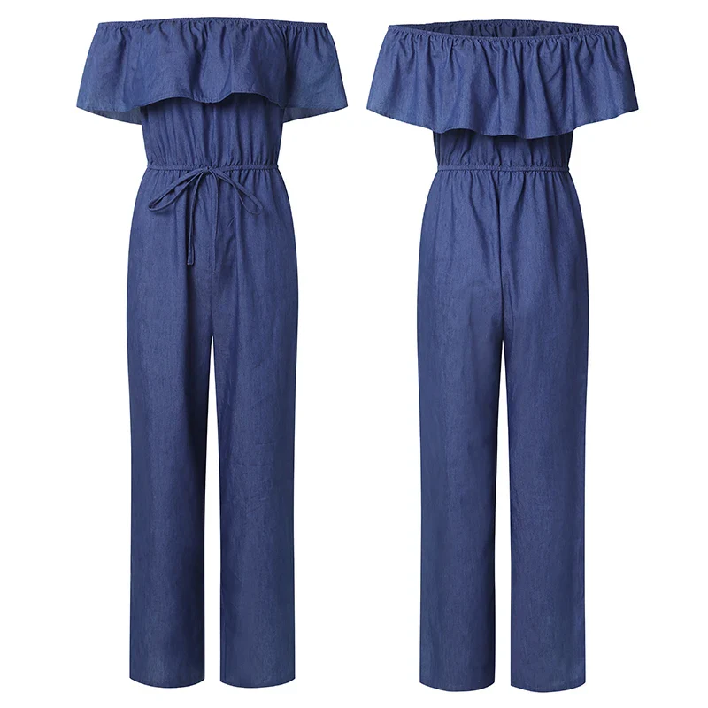 Fashion Women Ladies Baggy Denim Jeans Bib Full Length Pinafore Dungaree Overall Solid Loose Causal Jumpsuit Pants Summer Hot - Image 5