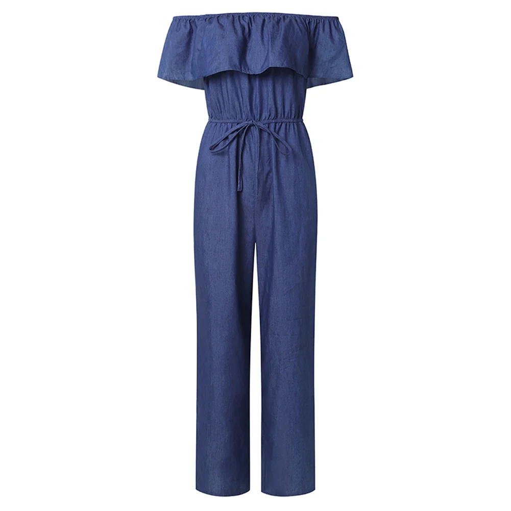 Fashion Women Ladies Baggy Denim Jeans Bib Full Length Pinafore Dungaree Overall Solid Loose Causal Jumpsuit Pants Summer Hot - Image 7