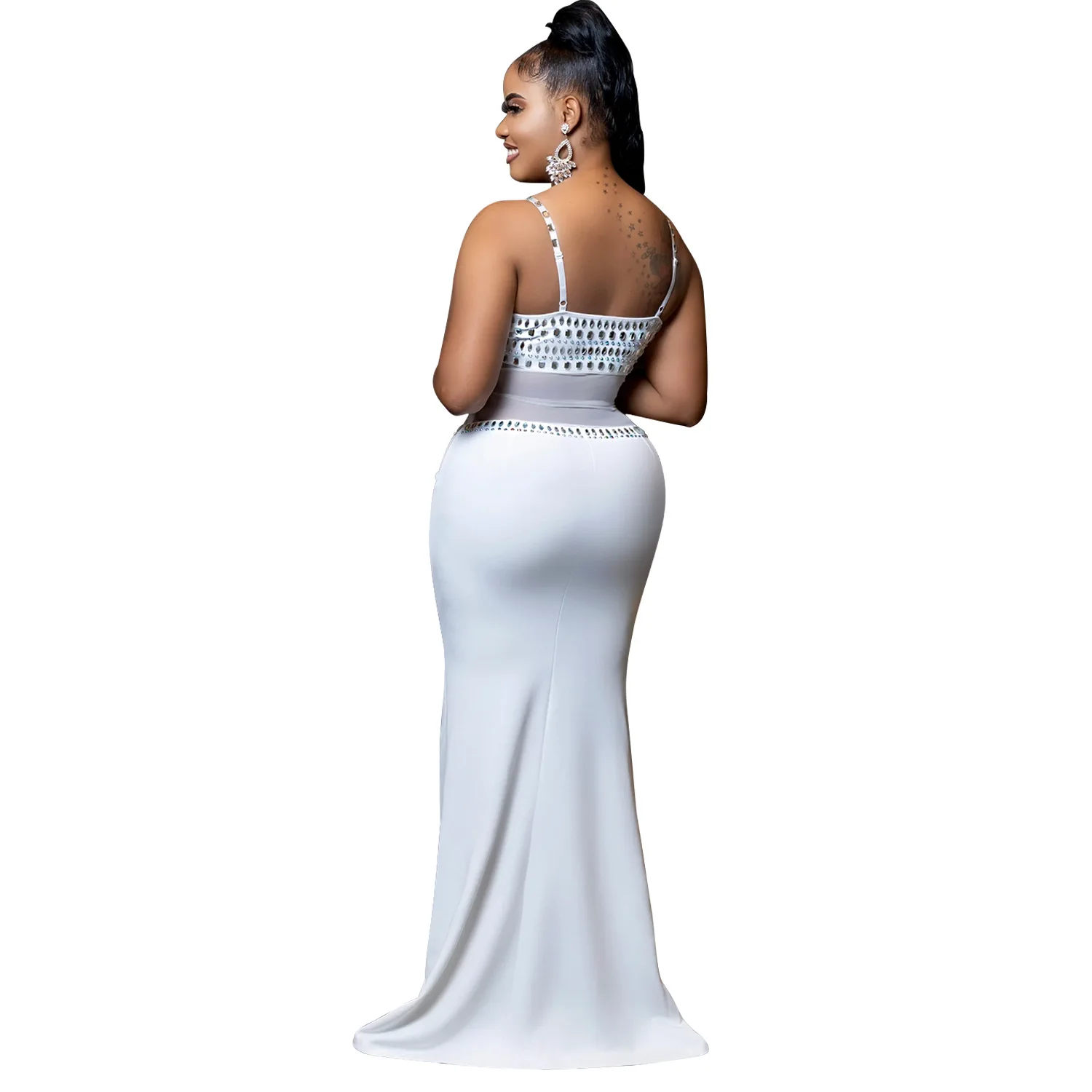 Fashion Women's Hot Diamond Mesh Dresses Summer New Sexy Transparent Lace Party Elegant Female Maxi Dress 2025 - Image 21