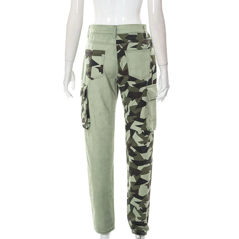 Fashion Women's Pants Patchwork Jeans Denim Pants Ladies Camo Jeans Women Jeans Trousers with Cotton - Image 5