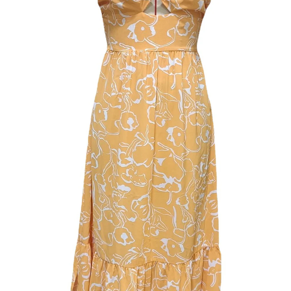 Fashionable Hollowed Out Print Casual Dress - Image 5