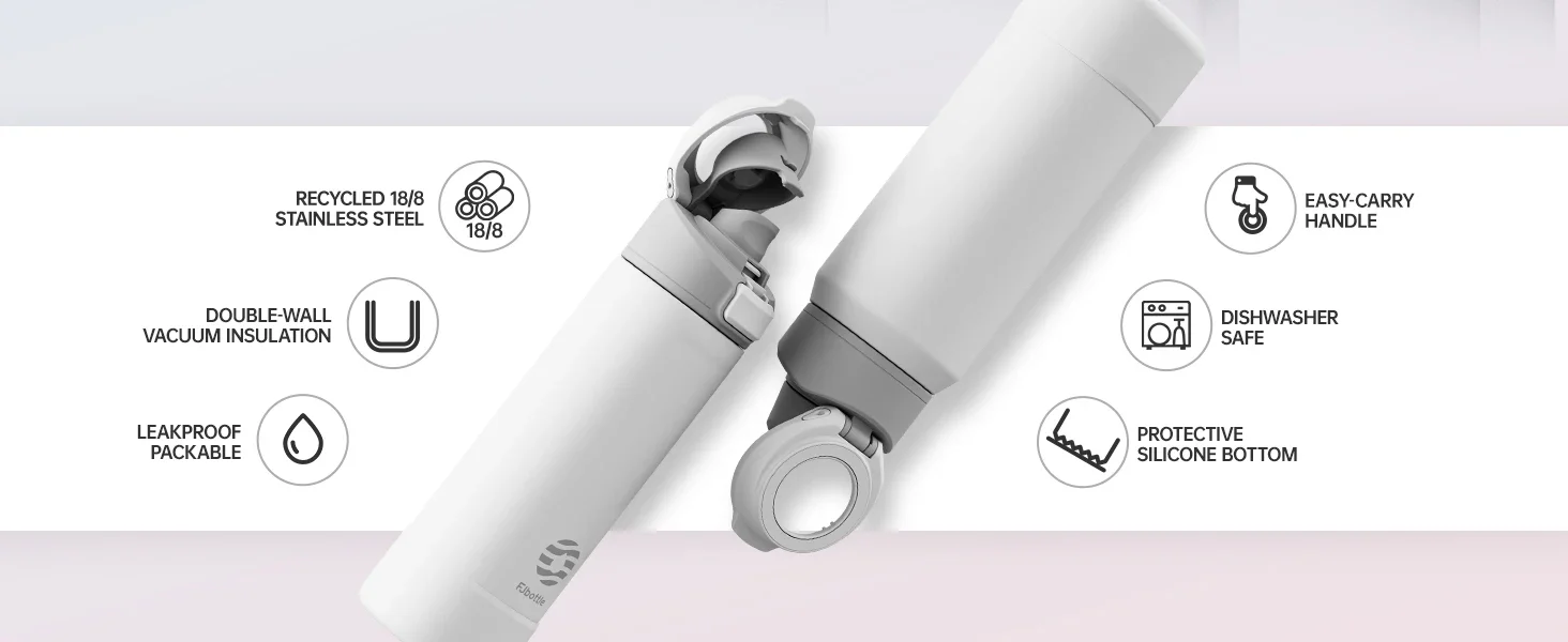 FEIJIAN Magnetic Thermos Stainless Steel Sports Water Bottle with Magnetic Phone Holder Bouncing cover Insulation Cup - Image 8