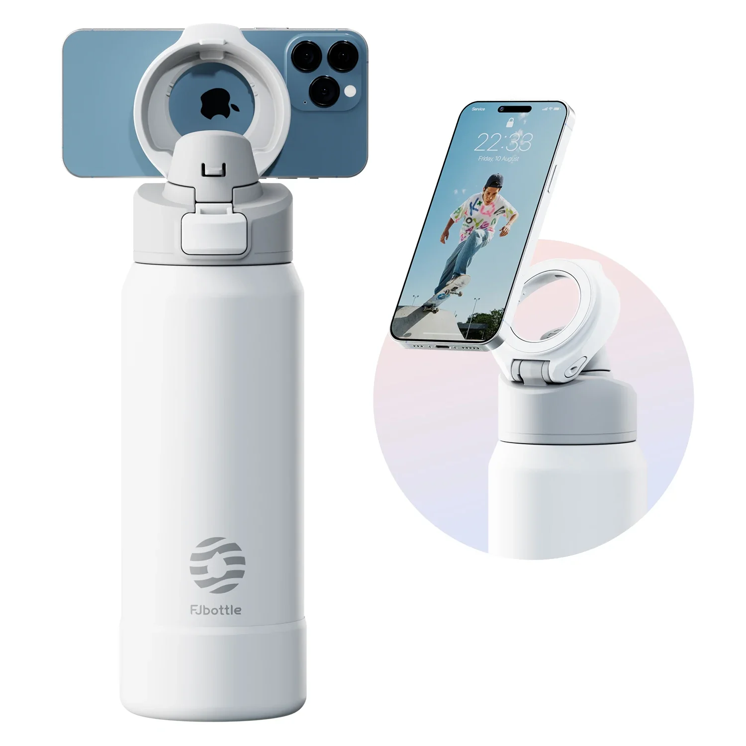 FEIJIAN Magnetic Thermos Stainless Steel Sports Water Bottle with Magnetic Phone Holder Bouncing cover Insulation Cup - Image 17