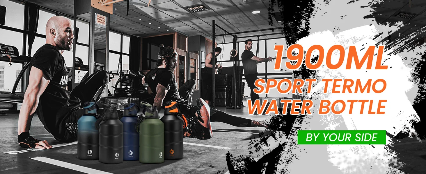 FEIJIAN Thermos Bottle 1.9L Large Capacity Stainless Steel Thermal Water Bottle Cold and Hot Vacuum Flask With rope Gym - Image 7