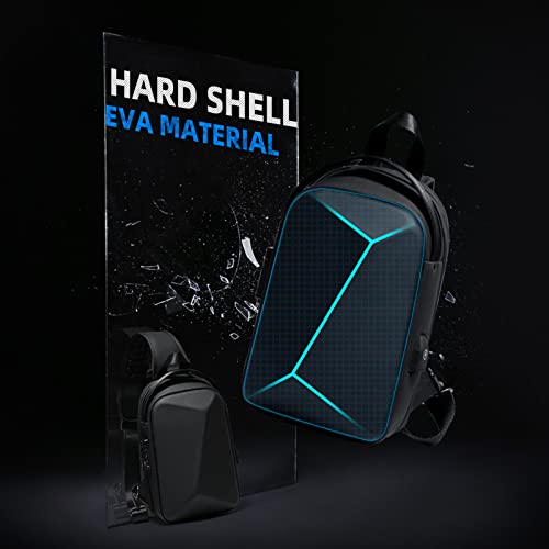 FENRUIEN Anti-Theft Crossbody Sling Backpack Bag for Men&Women Hard Shell with USB, Shoulder Pack Lock Waterproof 10.2 inch Single Strap for Travel Hiking Daily - Image 5