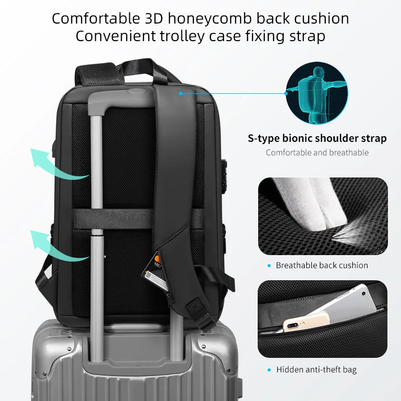 Fenruien Fashion Multifunction Hard Shell Series Backpack Men Anti Theft Waterproof Laptop Backpack Business Travel Backpack Hot - Image 10