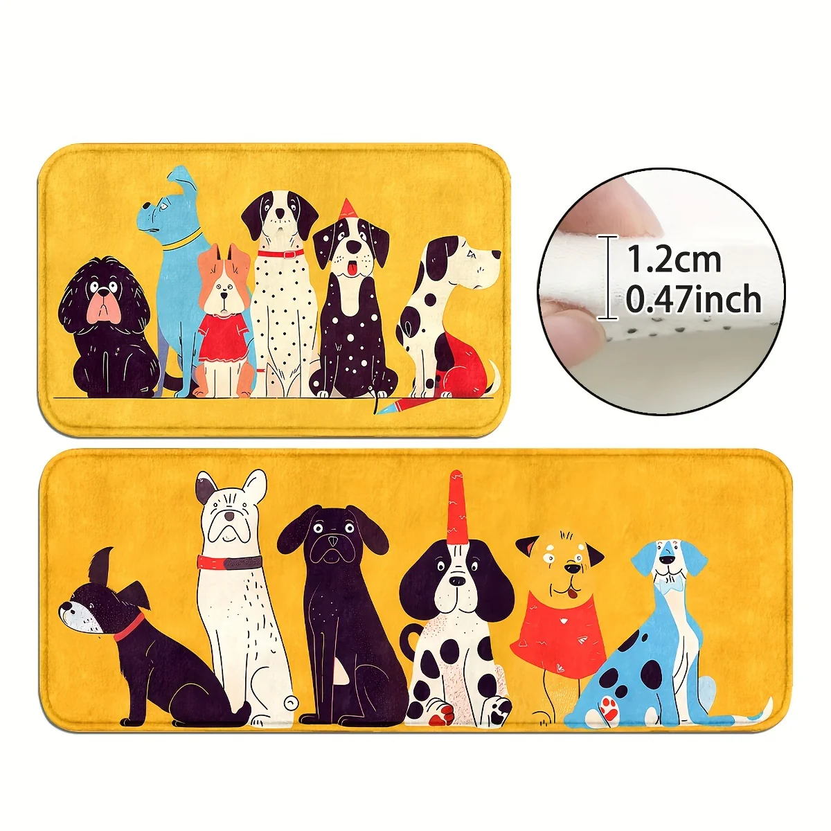 Festive Dog Animal Kitchen Mats: Non-slip, Durable, and Comfortable for Kitchen, Home, Office, Bathroom, and Laundry Room - Available in Different Sizes - Image 4