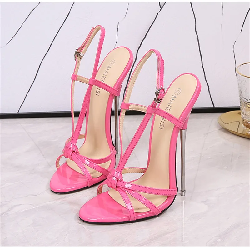 Fetish 16cm Extreme High Heels Sexy Women Sandals SM Cosplay Show Club Party Cross Dresser Drag Queen Unisex Shoes Plus Size 46 - Image 8