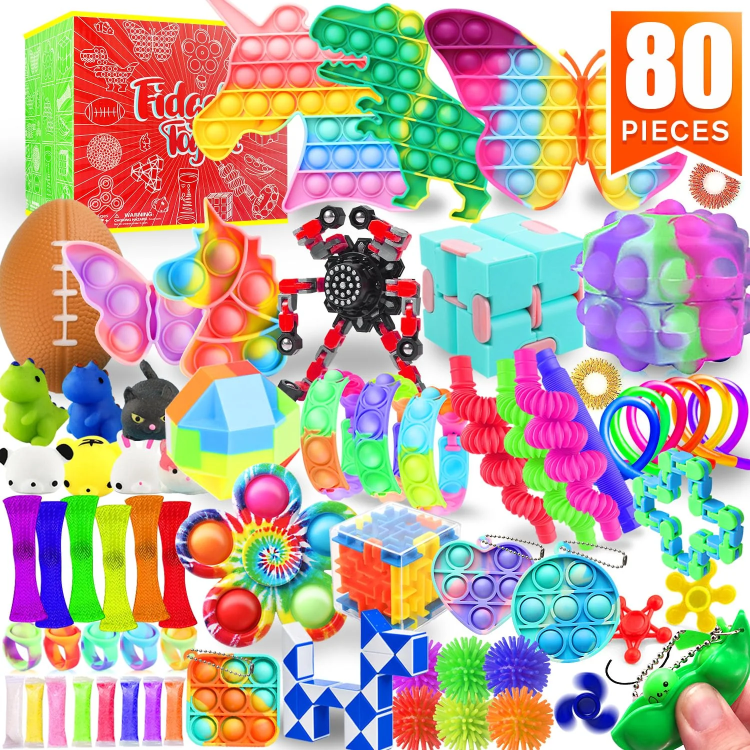 Fidget Toys Set, 80 Pack Sensory Toys Party Favors Kids Autism Autistic Children, Classroom Treasure Box Chest Prizes Pinata Stuffer Gifts Small Mini Bulk Toy Carnival ADHD - Image 9
